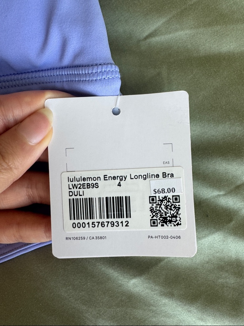 lululemon Energy Longline Bra - Size 4, Medium Support B-D cup - Picture 4 of 4